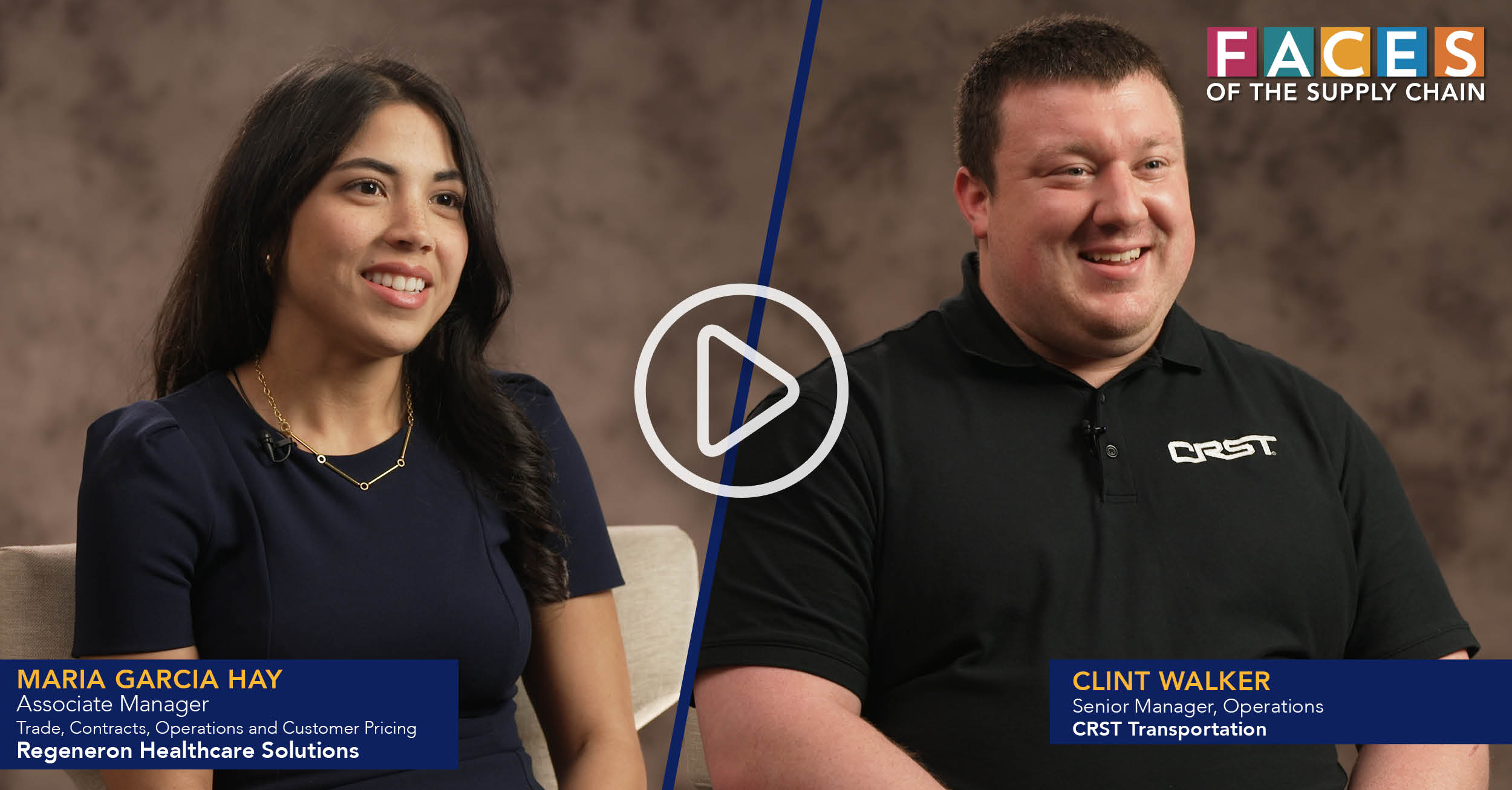 Maria Garcia Hay, Regeneron; Clint Walker, CRST Transportation