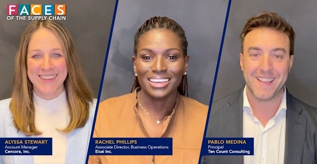 Alyssa Stewart, Account Manager, Cencora, Inc.; Rachel Phillips, Associate Director of Business Operations, Eisai Inc.; and Pablo Medina, Principal, Ten Count Consulting.